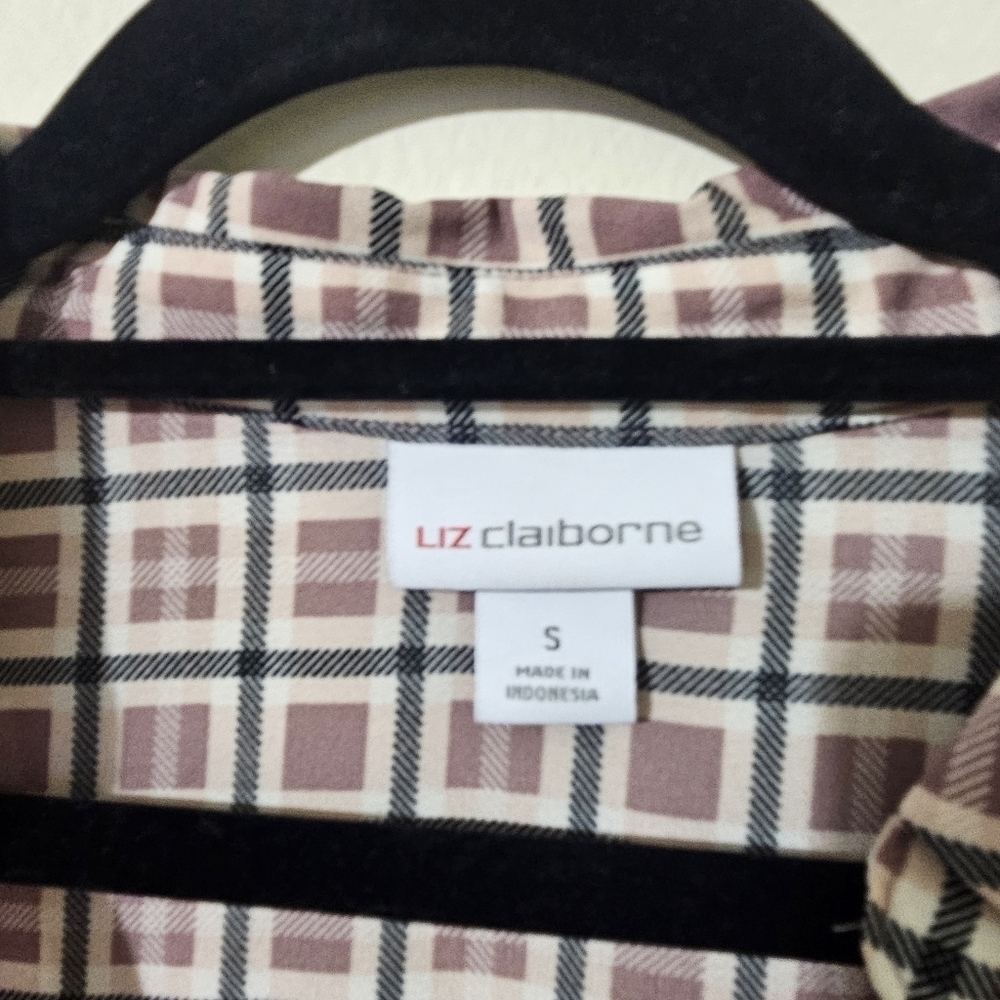 Liz Claiborne Geometric Blouse Top - Picture 3 of 5